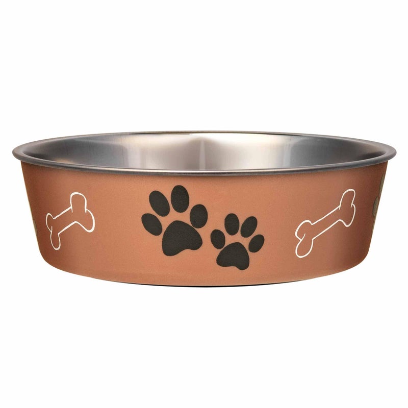 Loving Pets Bella Dog Bowls- Stainless Steel Dog & Cat Bowls - Spill Proof Dog Food Bowl, Cat Bowl, Puppy Essentials & Pet Supplies Great for Home & Travel (X-Large 65-100lbs, Copper) - Image 1